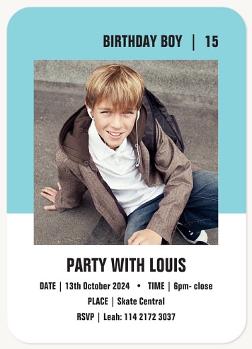 Unforgettable Party Teen Birthday Invitations