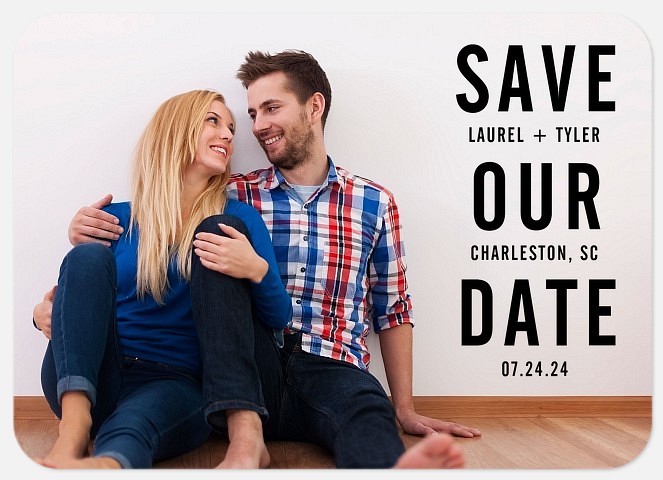 Bold Date Save the Date Photo Cards