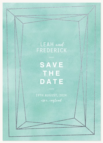 Shimmering Rectangles Save the Date Cards