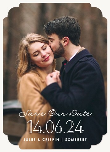 Darling Script Save the Date Cards