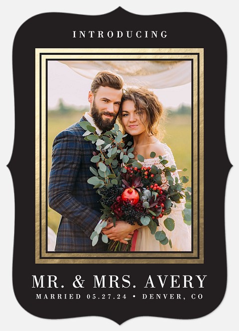 Luxe Frame  Wedding Announcements