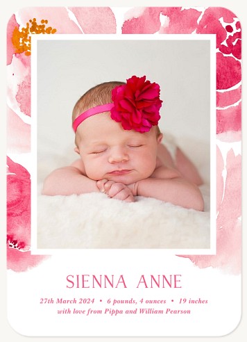 Love Has Blossomed  Baby Announcements