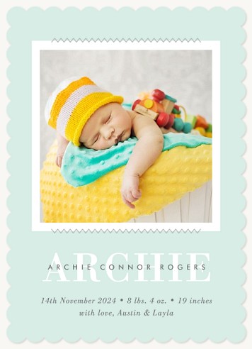 Weaved Charm Baby Announcements