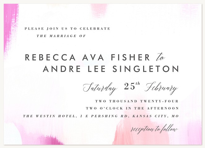 Brushed Monogram Wedding Invitation Suite