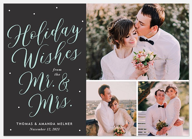 Merry Mr. & Mrs.  Newlywed Christmas Cards