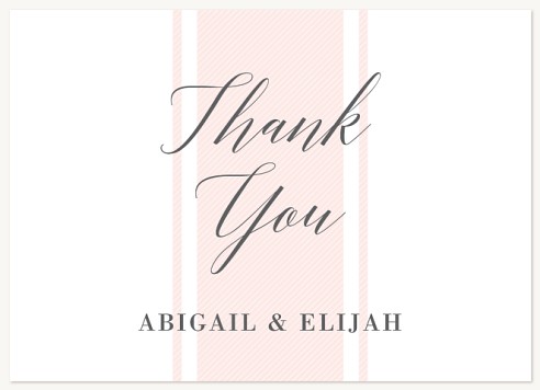 Blush Lines Wedding Thank You Cards