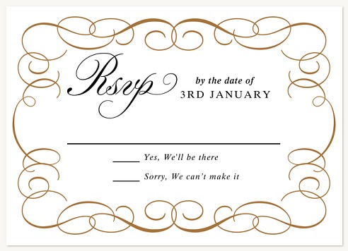 Ornate Love Wedding RSVP Cards