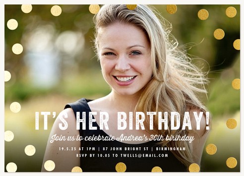 Lots of Dots Adult Birthday Party Invitations