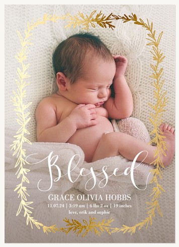 Blessed Perfection Baby Announcements