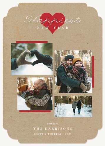 Happy Heart New Year Cards