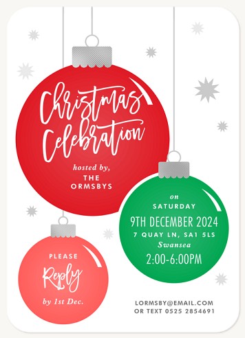 Trimmings Holiday Party Invitations