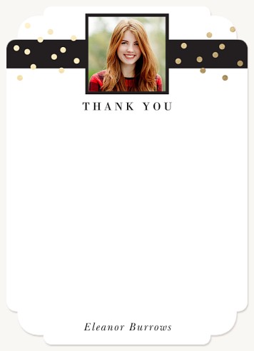 Sophisticated Confetti Thank You Cards 