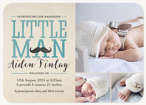 Our Little Man Baby Announcements