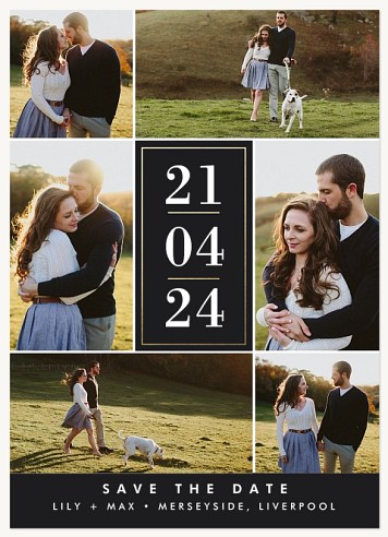 Date Collage Save the Date Cards
