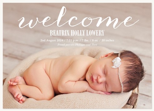 Classic Welcome Baby Announcements