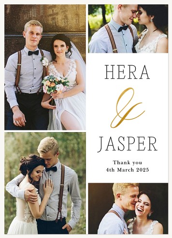 Elegant Ampersand Wedding Thank You Cards