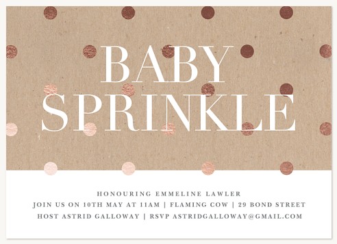 Rose Gold Luxe Baby Shower Invites 