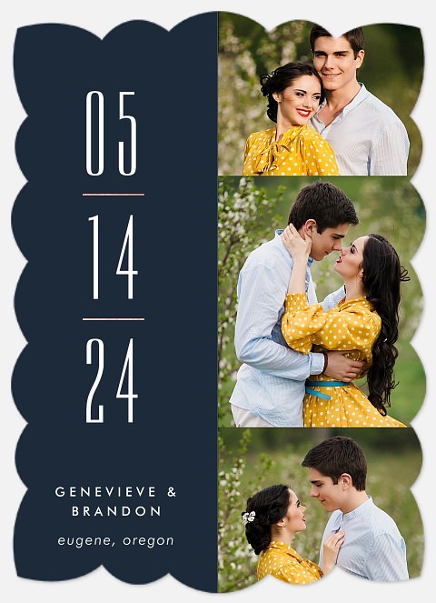 Stacked Date Save the Date Photo Cards