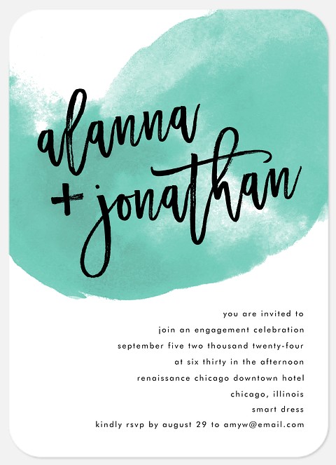 Ocean Wave Engagement Party Invitations