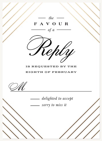 Royal Fondant Wedding RSVP Cards