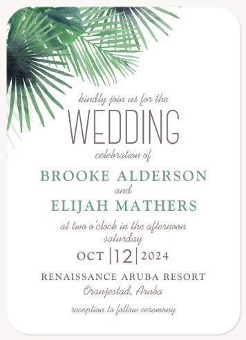 Destination Tropics Wedding Invitations