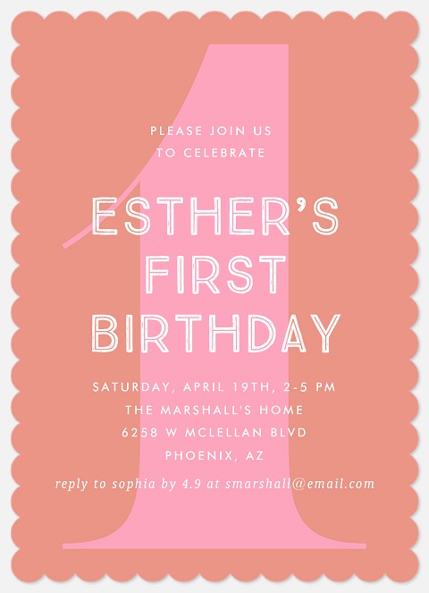 Simply One Kids' Birthday Invitations