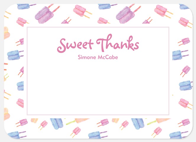 Sweet Pops Thank You Cards 