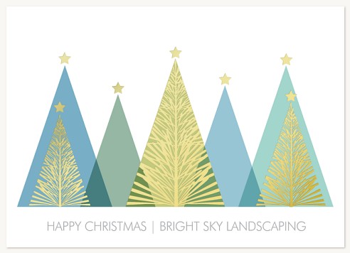 Modernist Trees Christmas Cards for Business