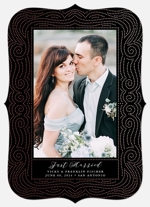 Swirling Dots Wedding Announcements