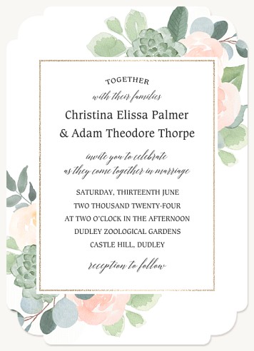 Framed Flora Wedding Invitations