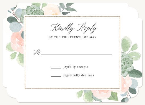 Framed Flora Wedding RSVP Cards