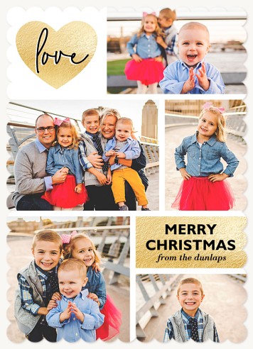 Golden Love Christmas Cards