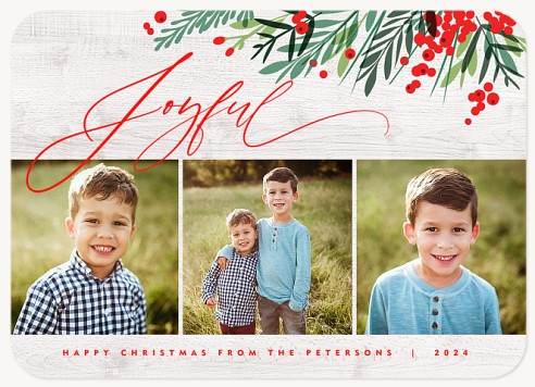 Joyful Holly Christmas Cards