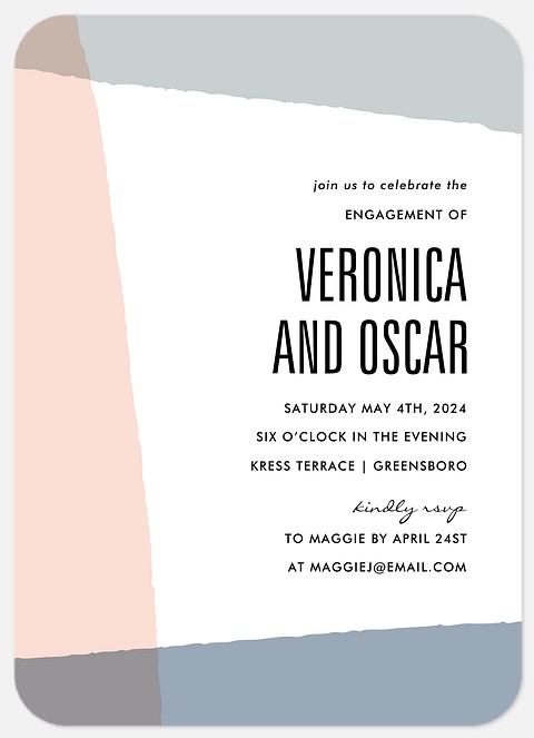 Mod Angles Engagement Party Invitations