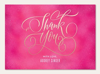 Stellar Night Bar Mitzvah Thank You Card