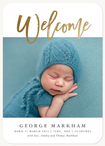 Bright Welcome Baby Announcements