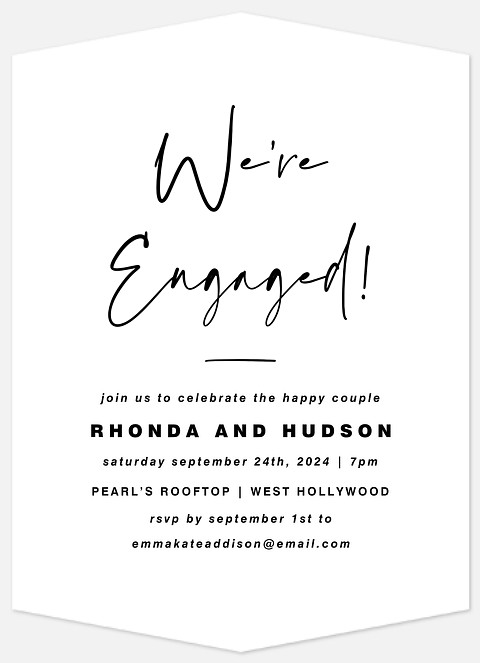 Modern Engagement Engagement Party Invitations