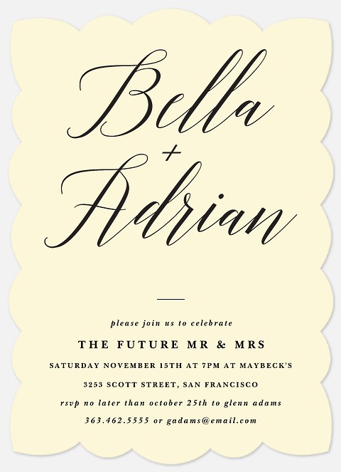 Simply Calligraphic Engagement Party Invitations