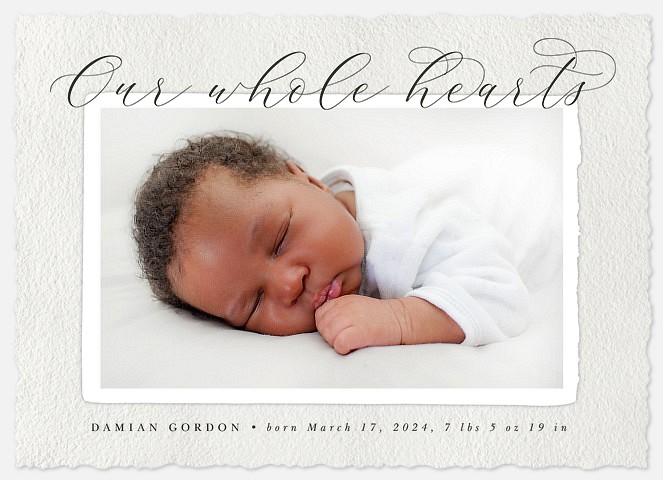 Whole Hearts Baby Birth Announcements