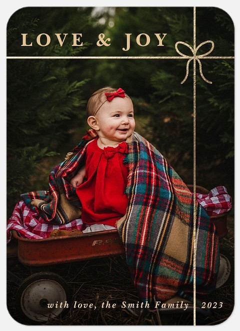 Golden Thread Holiday Photo Cards