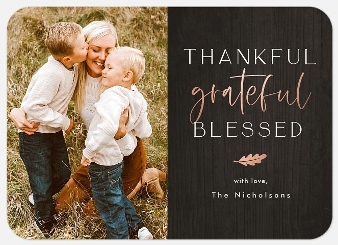 Grateful & Blessed Thanksgiving Cards