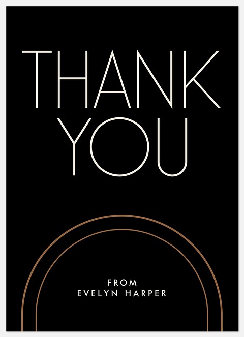 Deco Arch Thank You Cards 