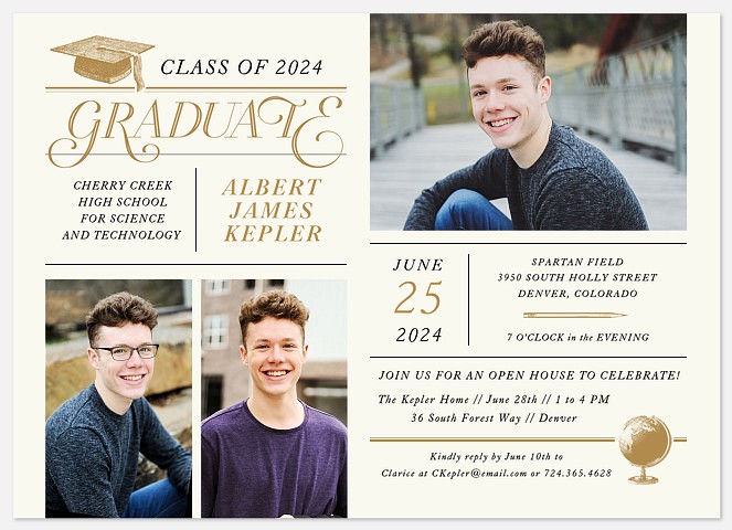 Engraved Icons Graduation Cards