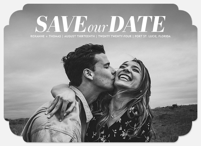 Minimal Greeting Save the Date Photo Cards