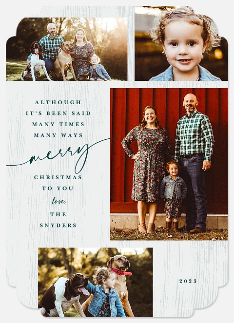 Rustic Bark Holiday Photo Cards