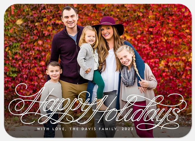 Lovely Lettering Holiday Photo Cards
