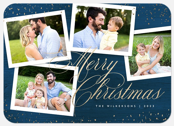 Elegant Shimmer Holiday Photo Cards