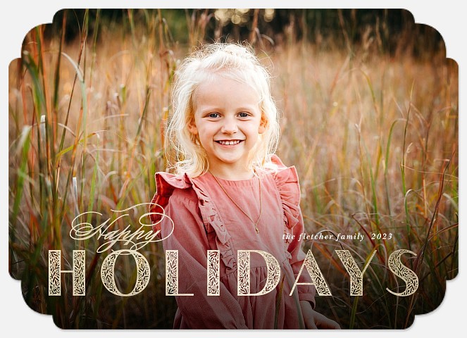 Filigree Holiday Photo Cards