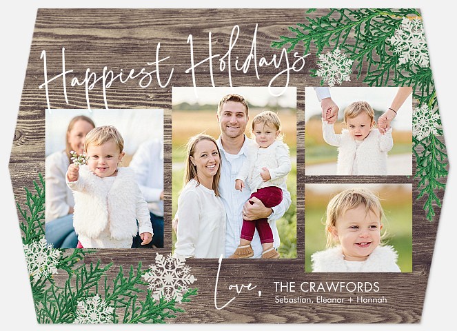 Snowy Spruce Holiday Photo Cards