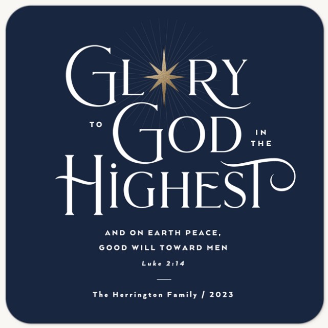 Glorious God Personalized Holiday Cards